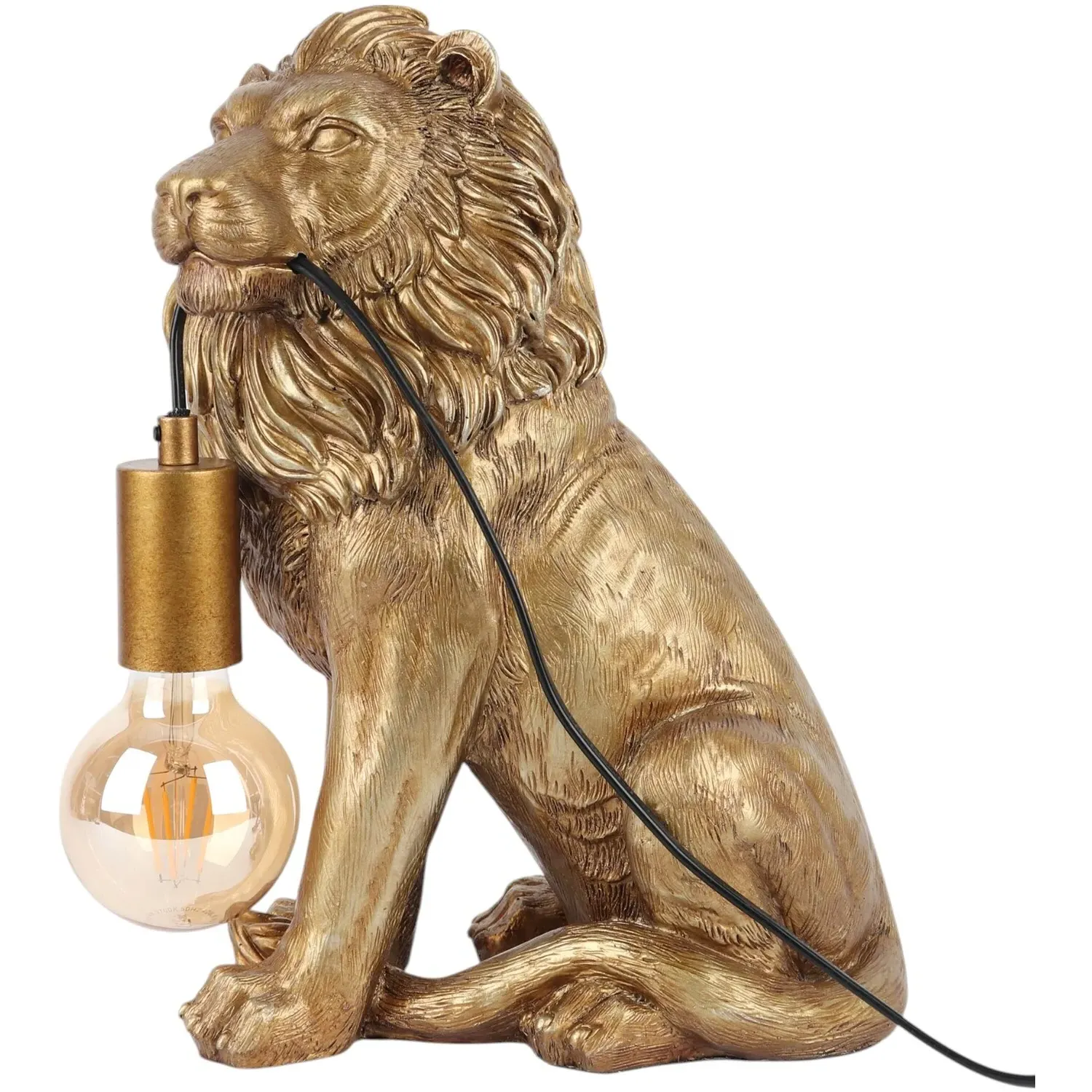 Lion Bulb Table Lamp - Gold
