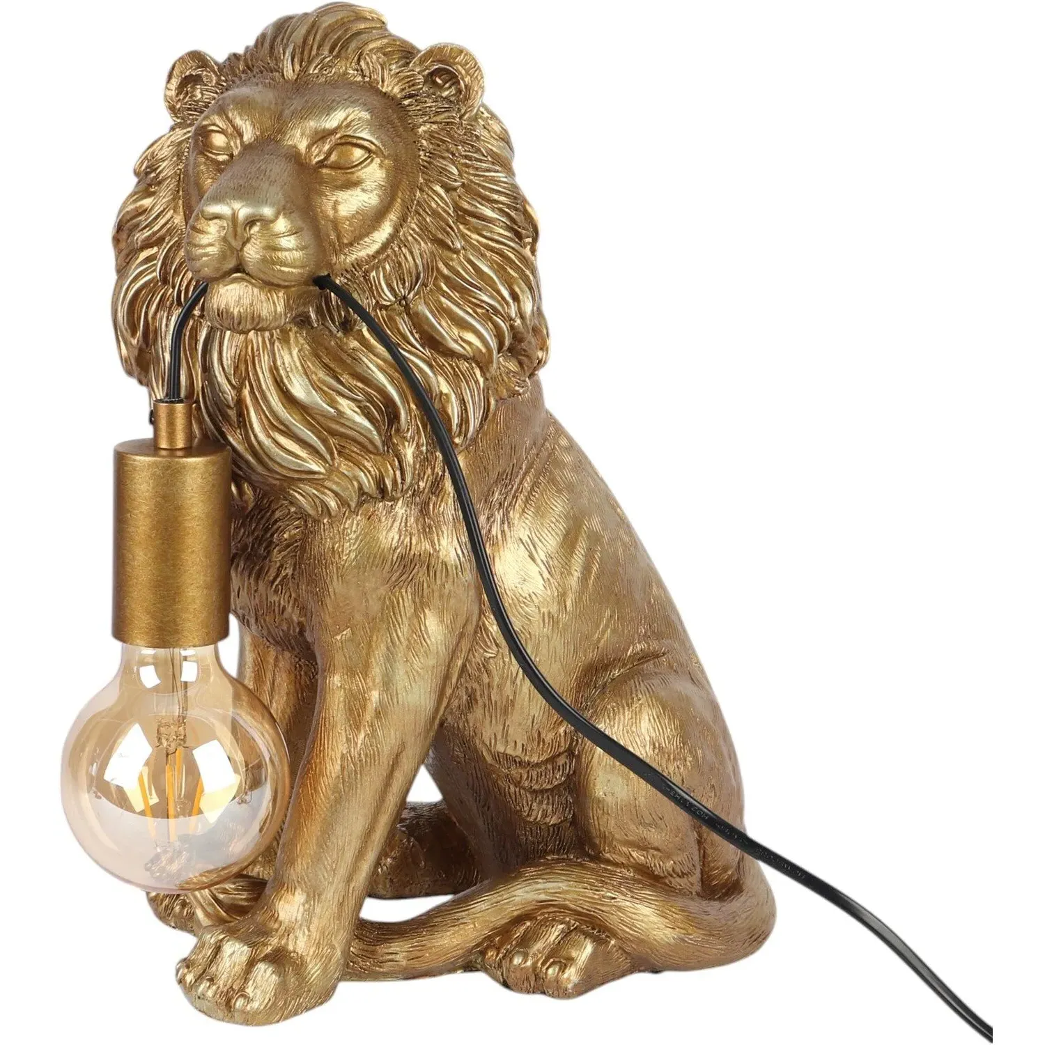 Lion Bulb Table Lamp - Gold