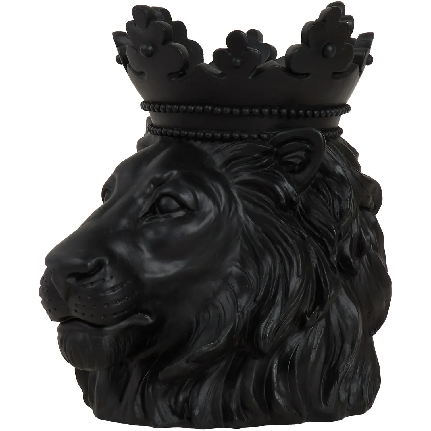 Lion Candle Holder - Black