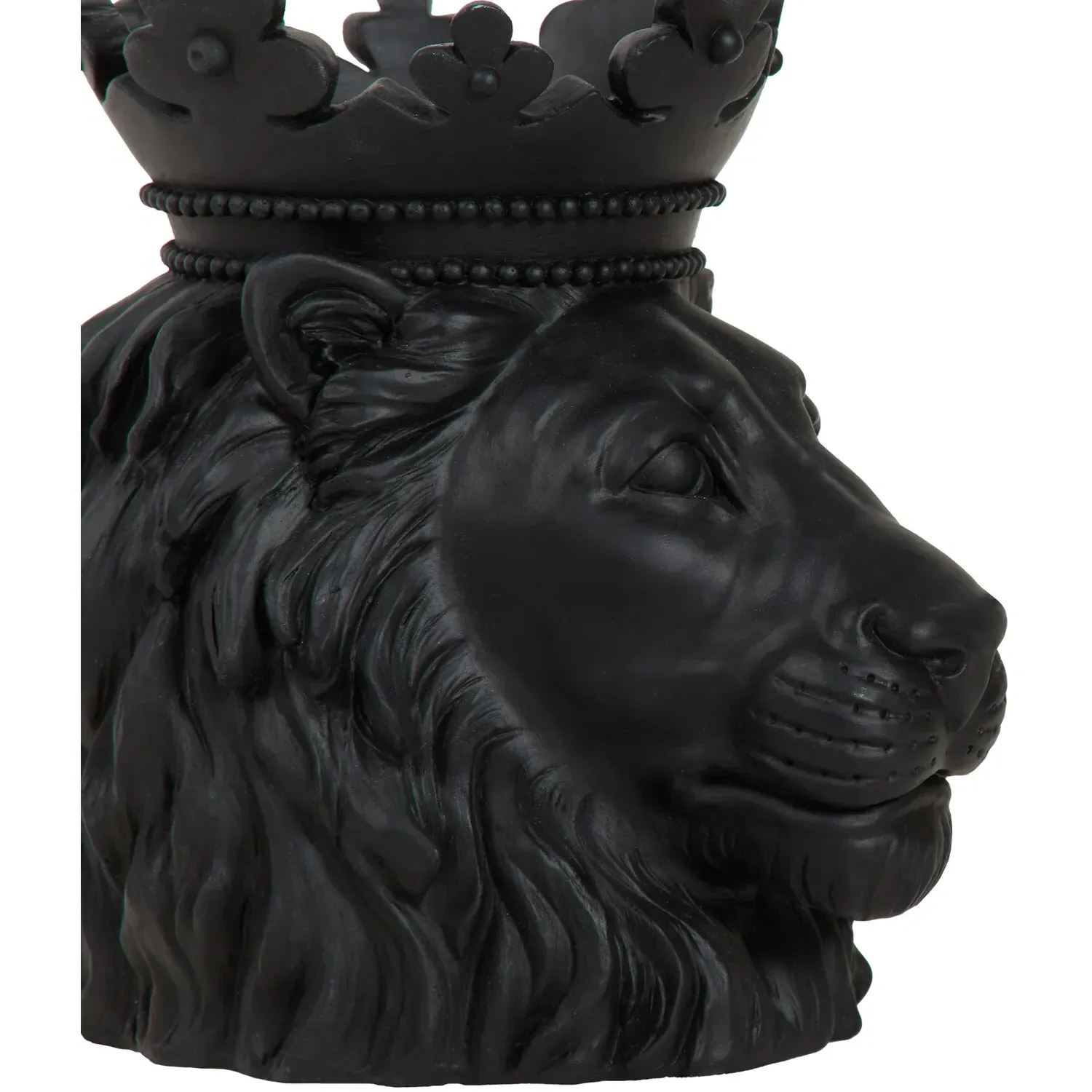 Lion Candle Holder - Black