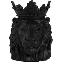 Lion Candle Holder - Black