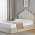 Lipton King Size Ottoman Bed with Storage - Cream, Velvet