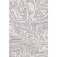 Liquid Marble Effect Rug - Grey