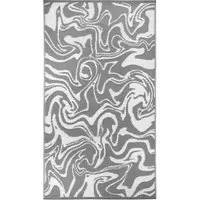 Liquid Marble Outdoor Rug Reversible - Grey, Recycled Plastic