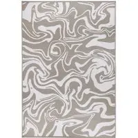 Liquid Marble Outdoor Rug Reversible - Taupe, Recycled Plastic