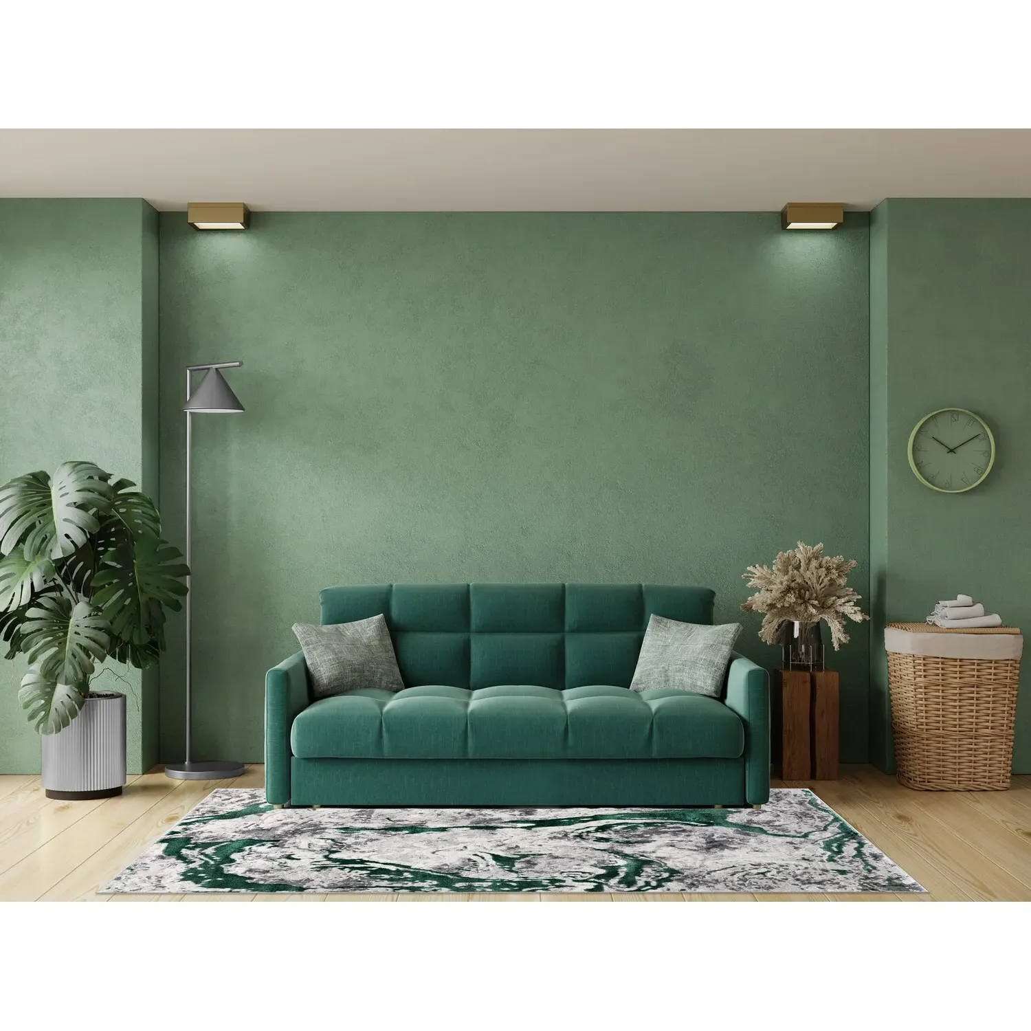 Liquid Marble Rug - Emerald