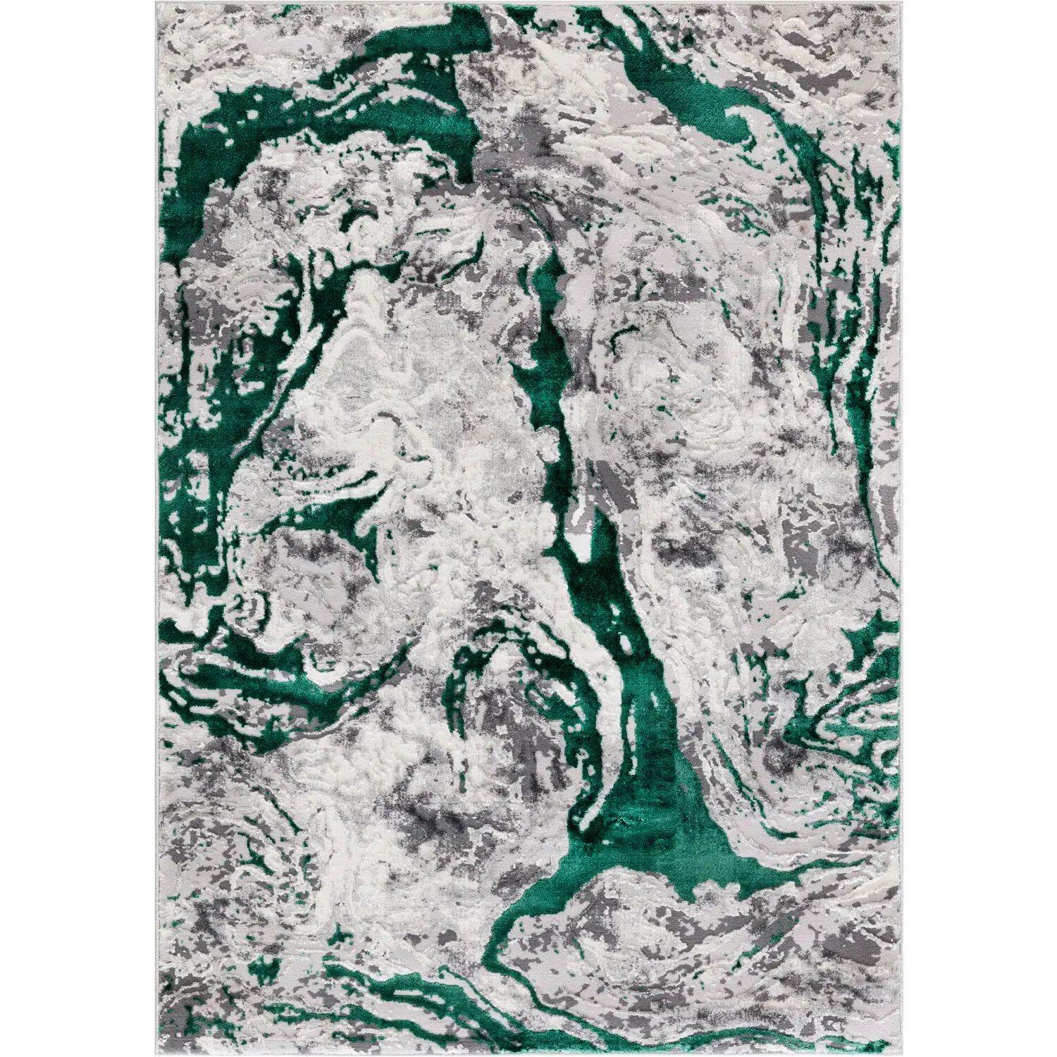 Liquid Marble Rug - Emerald