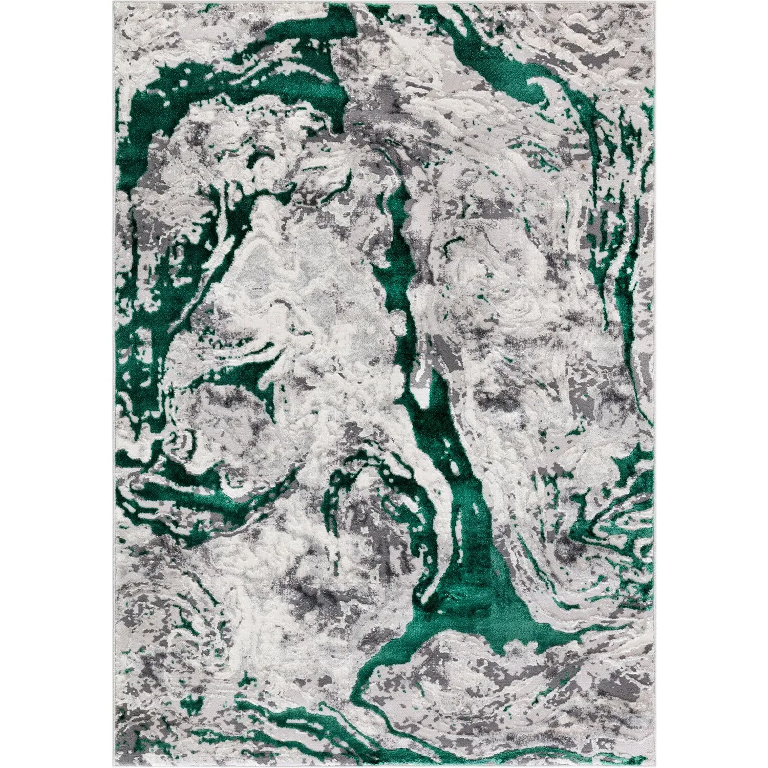 Liquid Marble Rug - Emerald