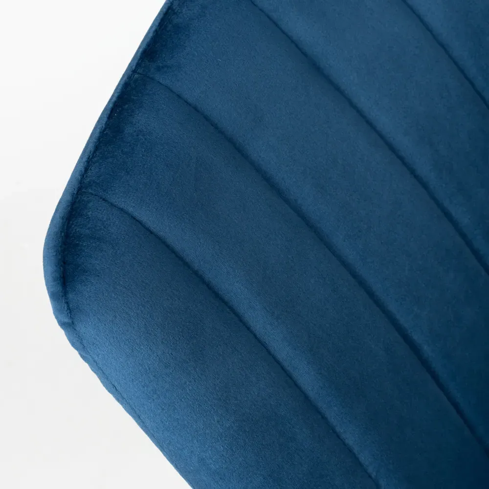 Lisbon Set of 4 Dining Chairs - Blue, Velvet