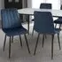 Lisbon Set of 4 Dining Chairs - Blue, Velvet