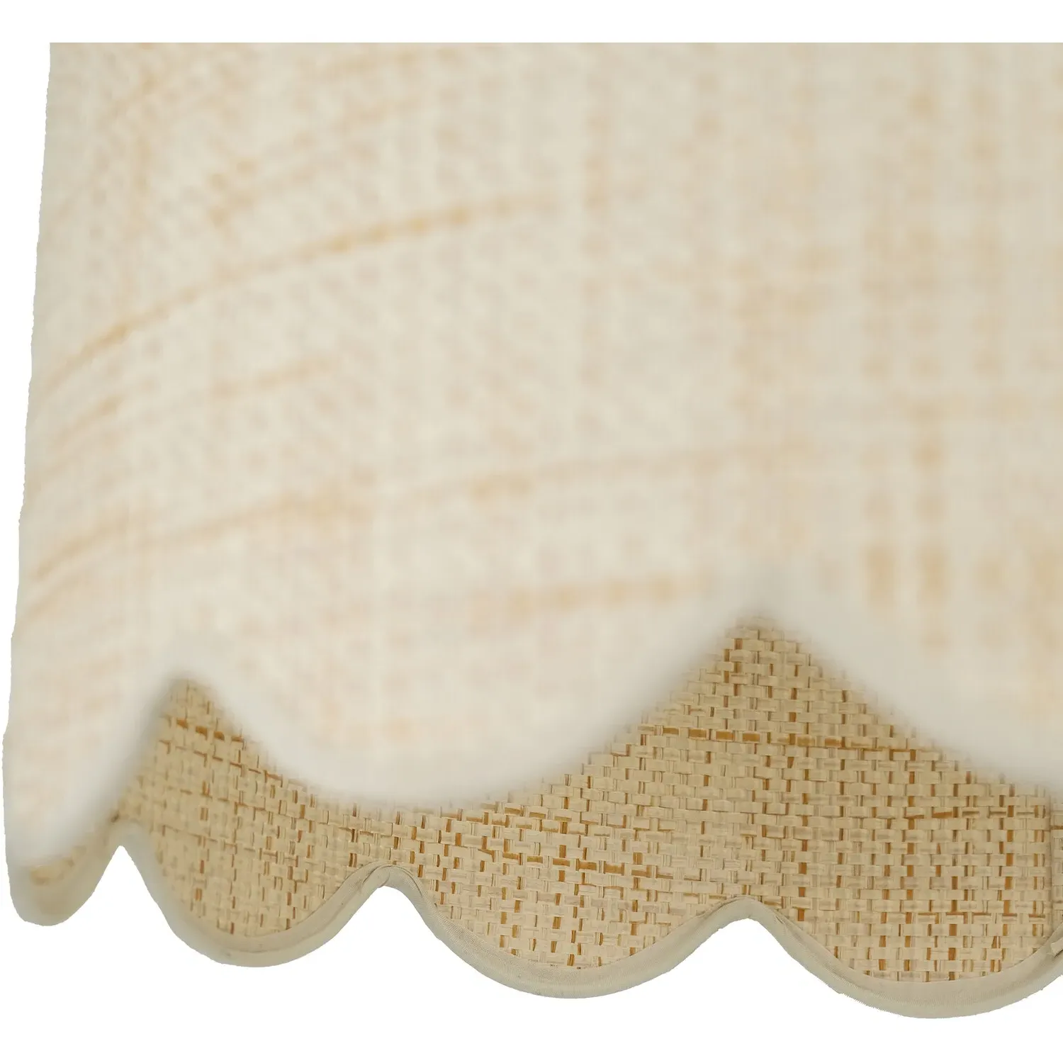 Lola Scalloped Edge Lamp Shade - Neutral, Rattan