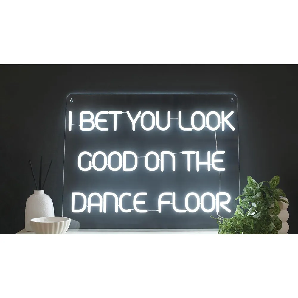Look Good On The Dancefloor LED Neon Light - White