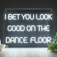 Look Good On The Dancefloor LED Neon Light - White