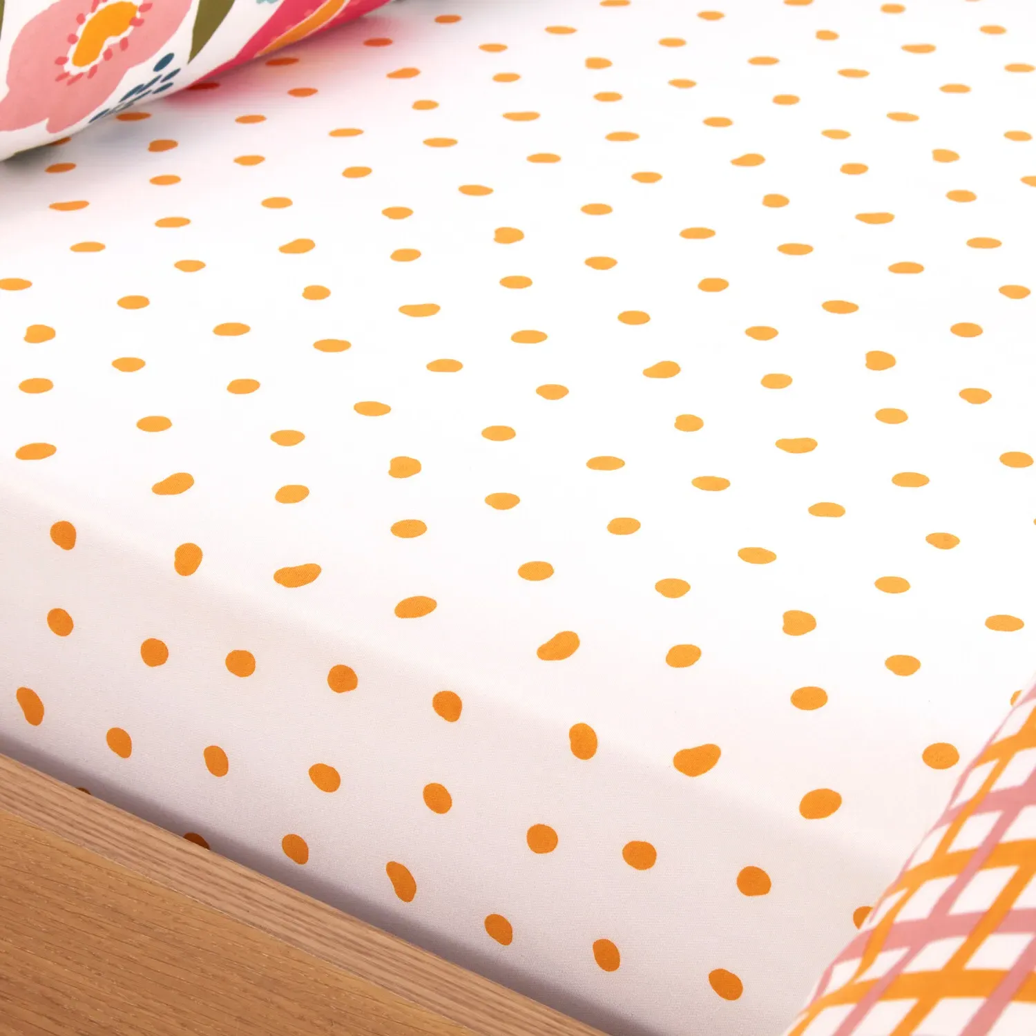 Lottie Floral Single Bedding Set - Orange