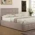 Lotus King Size Bed with Storage - Beige