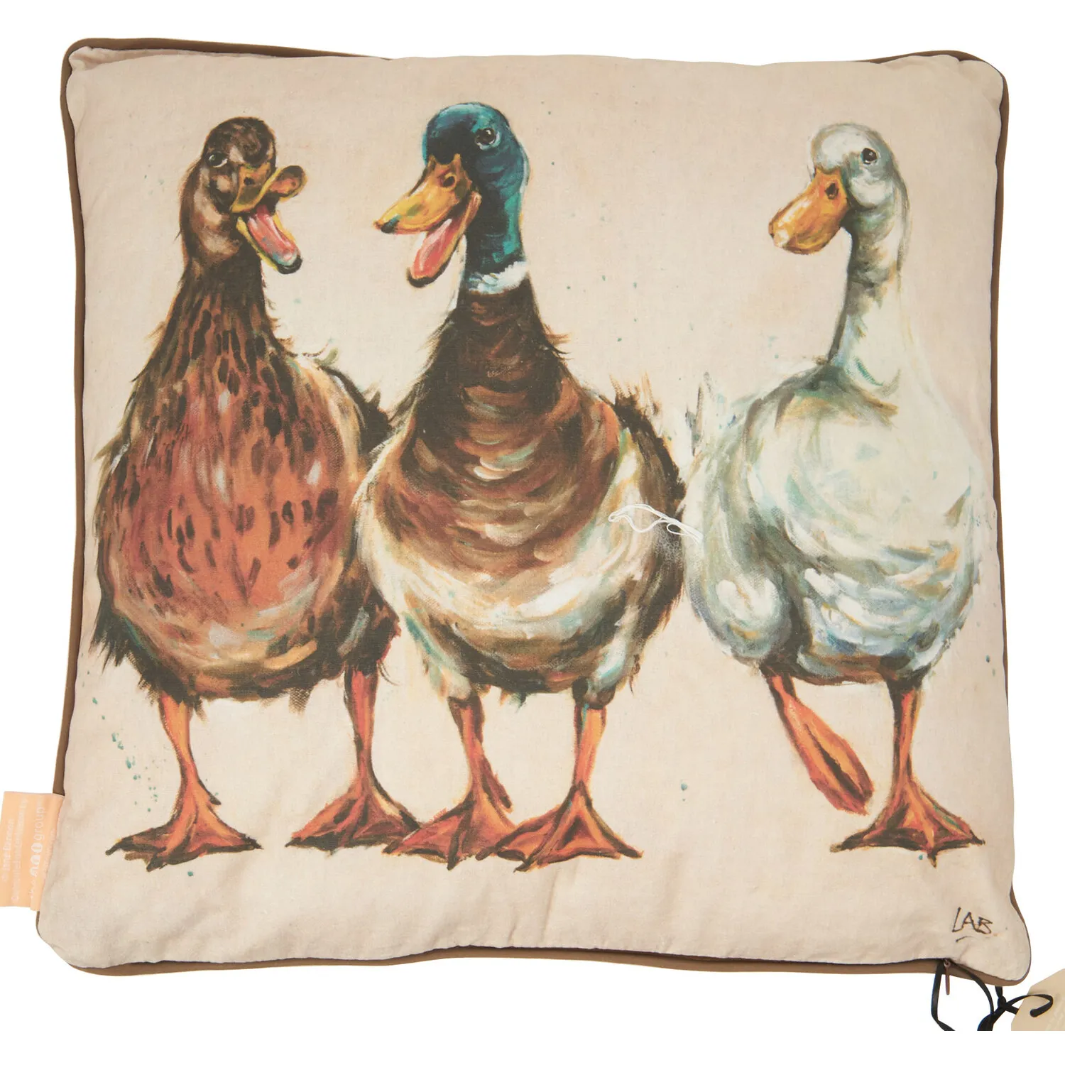 Louise Brown Duck Trio Cushion - Natural image