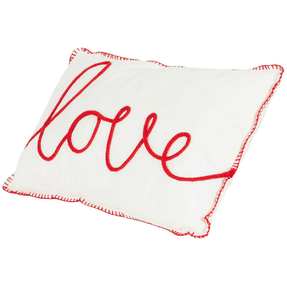 Love Cushion - White, Red