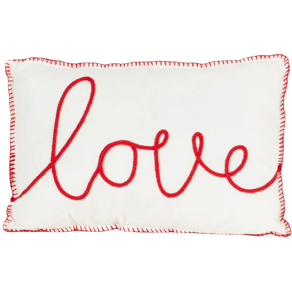 Love Cushion - White, Red image