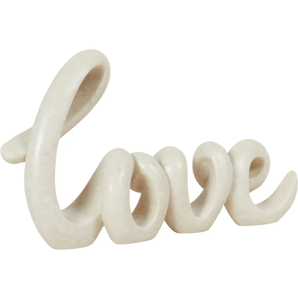 Love Script Ornament - White