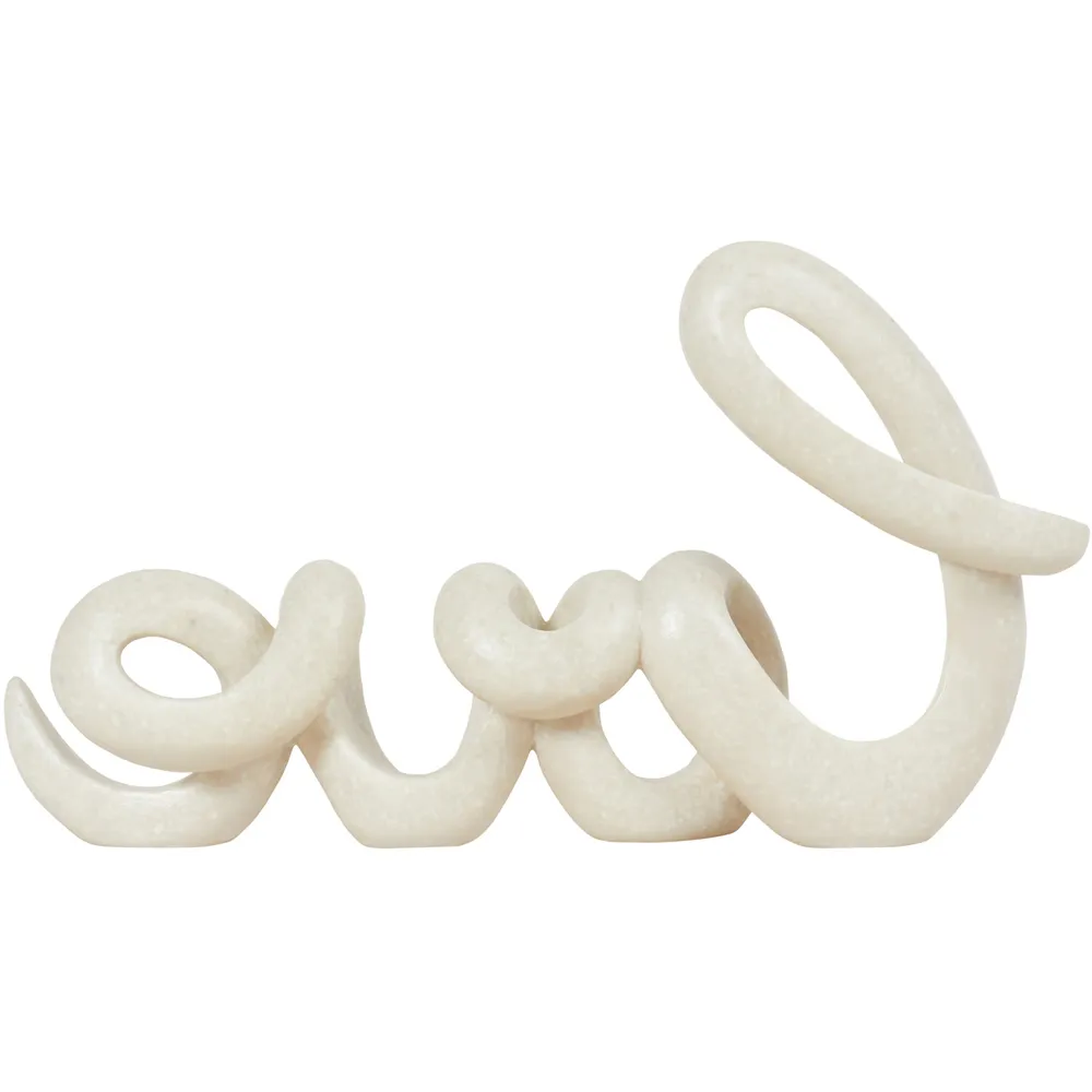 Love Script Ornament - White