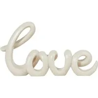 Love Script Ornament - White
