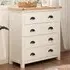 Lovere 4 Drawer Chest of Drawers with Brass Cup Handles - White