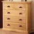 Lucca 4 Drawer Chest of Drawers with Brass Cup Handles - Pine