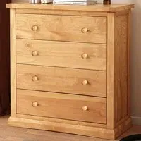 Lucca 4 Drawer Chest of Drawers with Wood Knobs - Pine