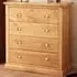 Lucca 4 Drawer Chest of Drawers with Wood Knobs - Pine