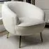 Lucia Tub Chair - White, Boucle