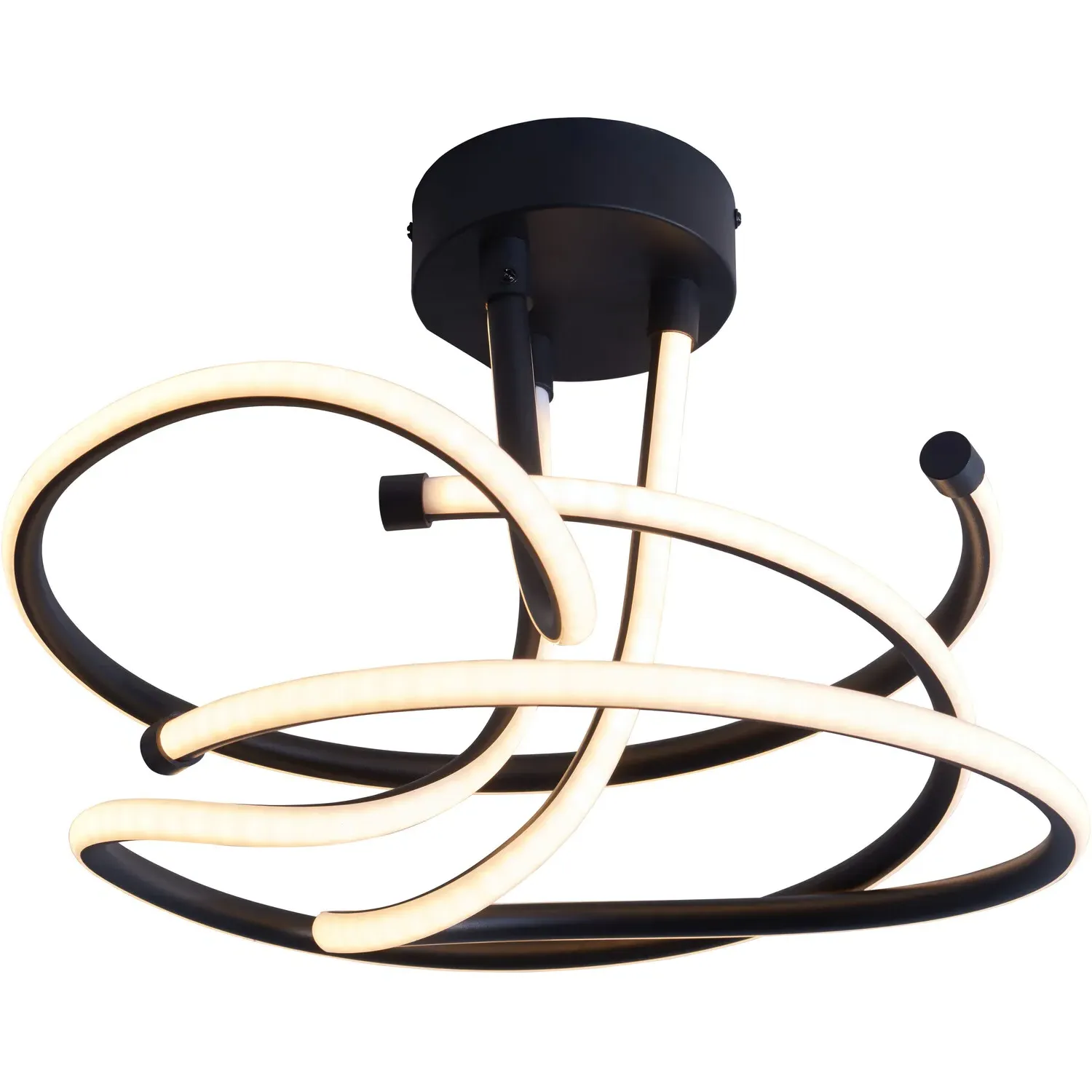 Luciana Flush Ceiling Light - Black