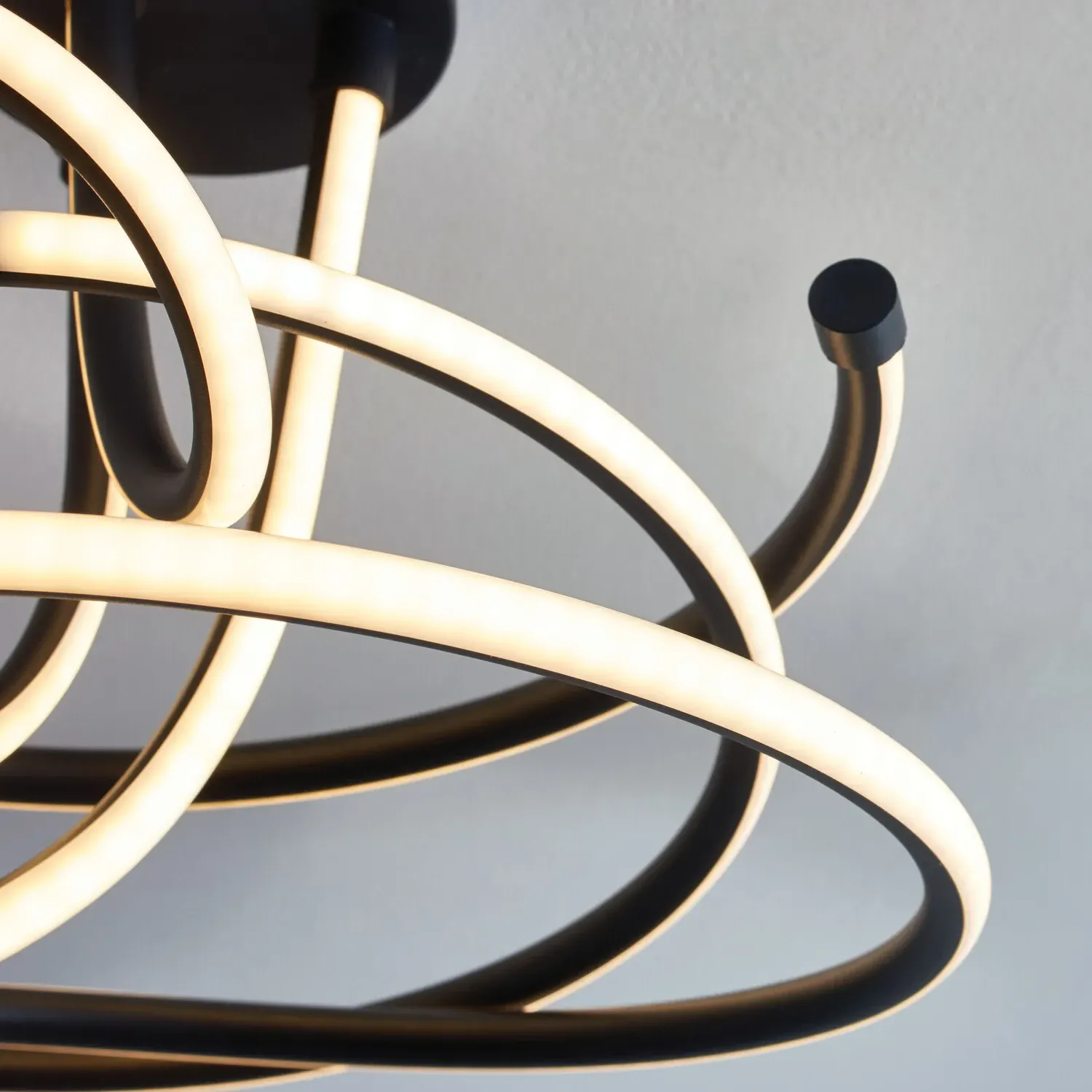 Luciana Flush Ceiling Light - Black