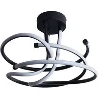 Luciana Flush Ceiling Light - Black