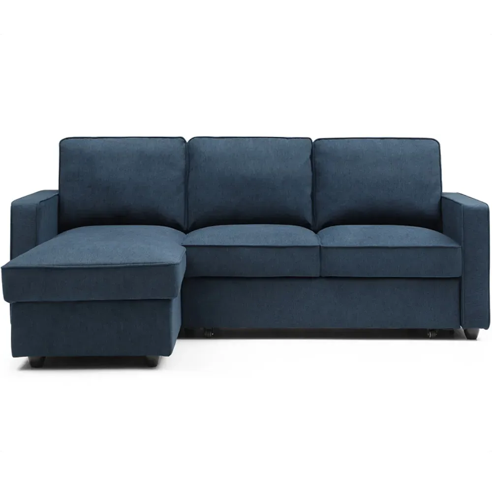 Lucien 3-Seater Corner Sofa Bed with Storage - Blue