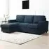 Lucien 3-Seater Corner Sofa Bed with Storage - Blue