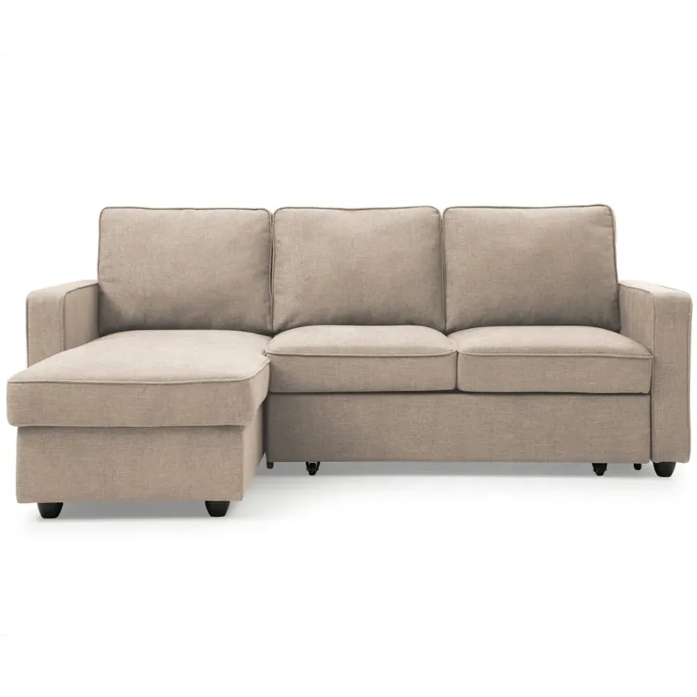 Lucien 3-Seater Corner Sofa Bed with Storage - Cream