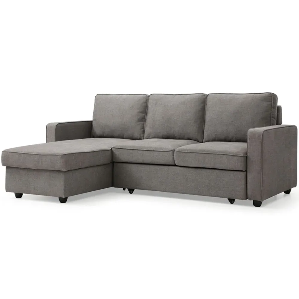 Lucien 3-Seater Corner Sofa Bed with Storage - Grey