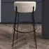 Luella Bar Stool - White, Teddy