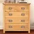 Lugo 4 Drawer Chest of Drawers with Brass Drop Handles - Pine