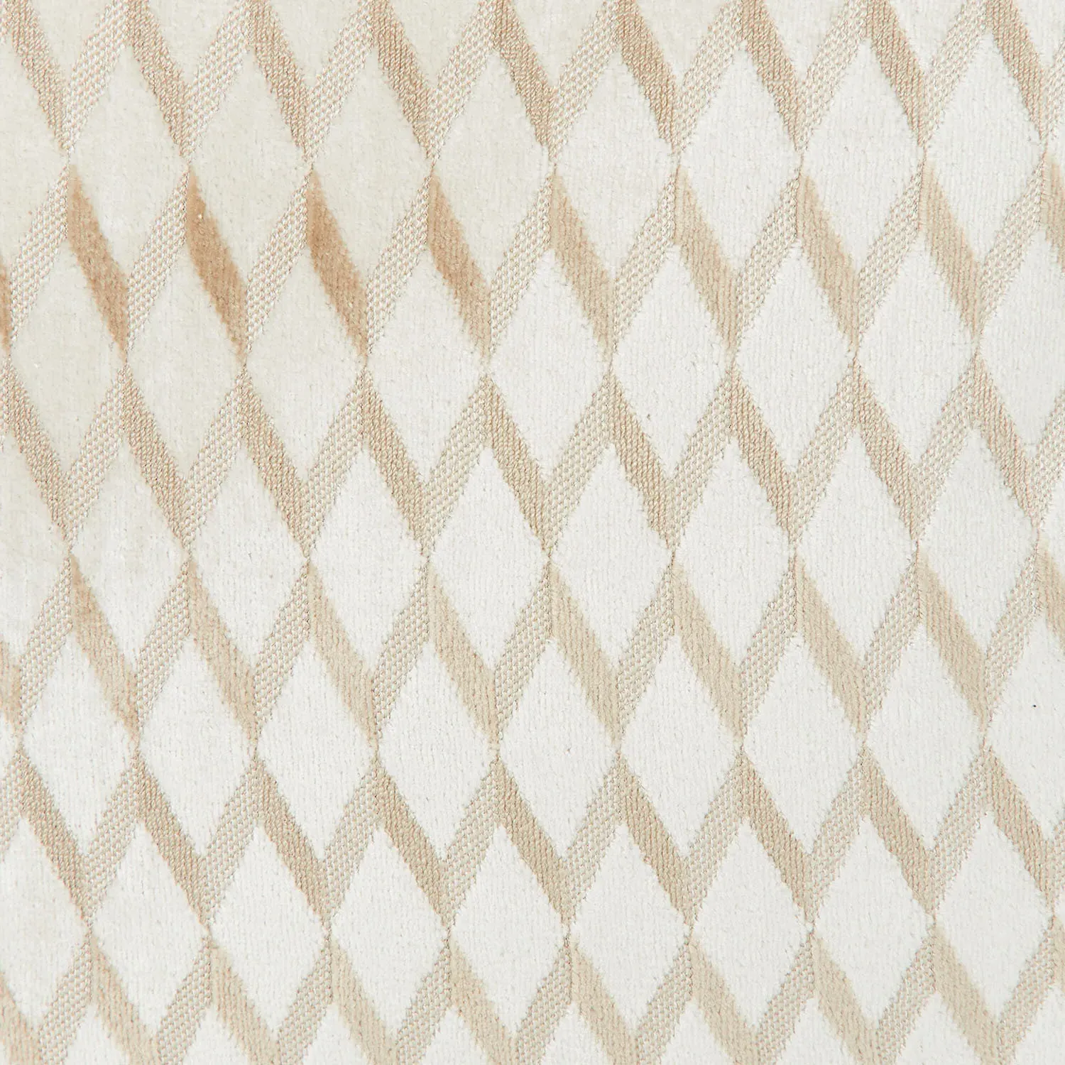 Luna Geo Velvet Cushion - Ivory