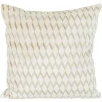 Luna Geo Velvet Cushion - Ivory