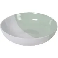 Lunar Sage Serving Bowl - White, Sage