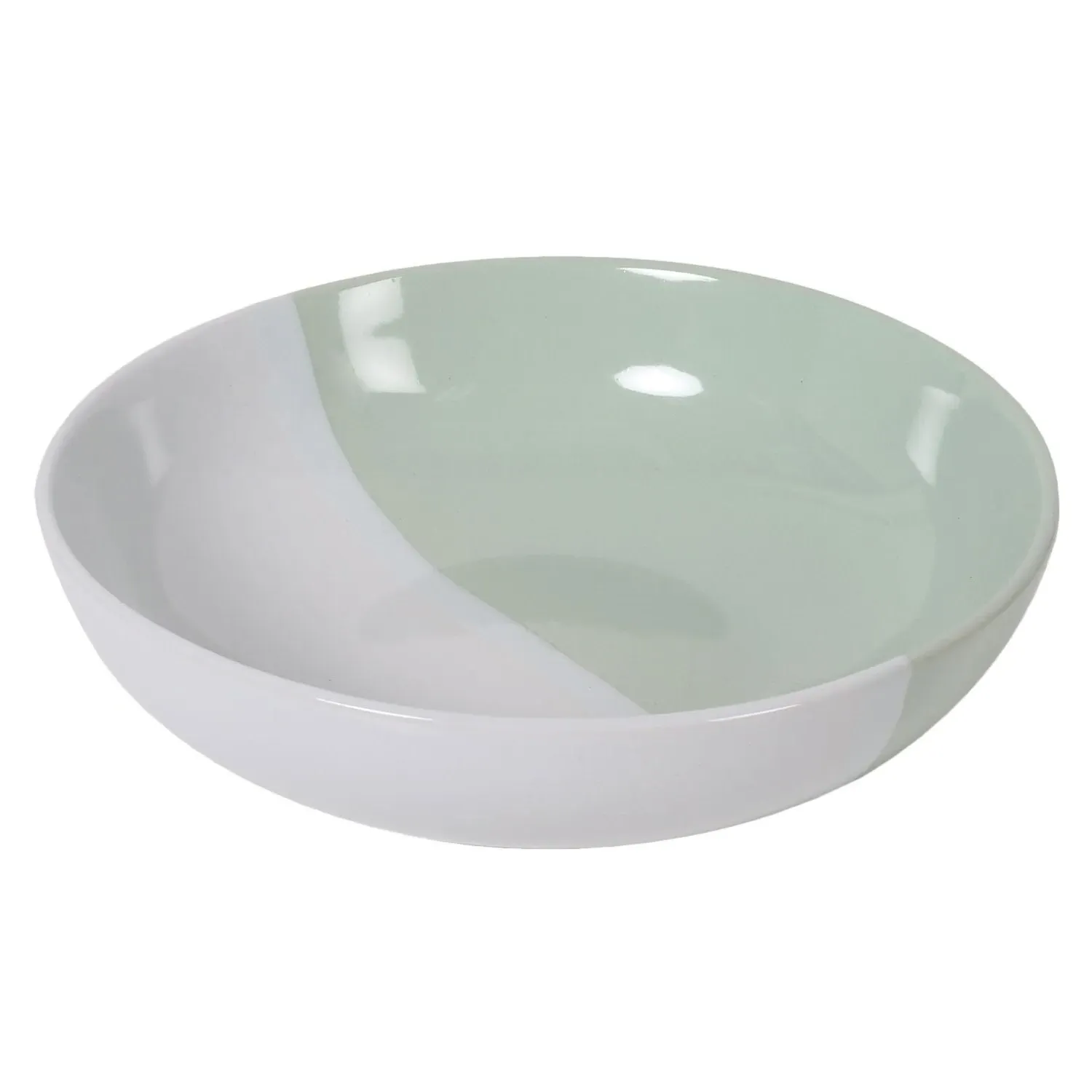Lunar Sage Serving Bowl - White, Sage image