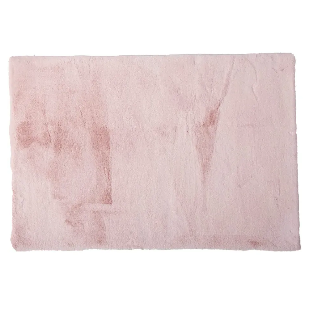 Lux Rabbit Faux Fur Rug - Blossom