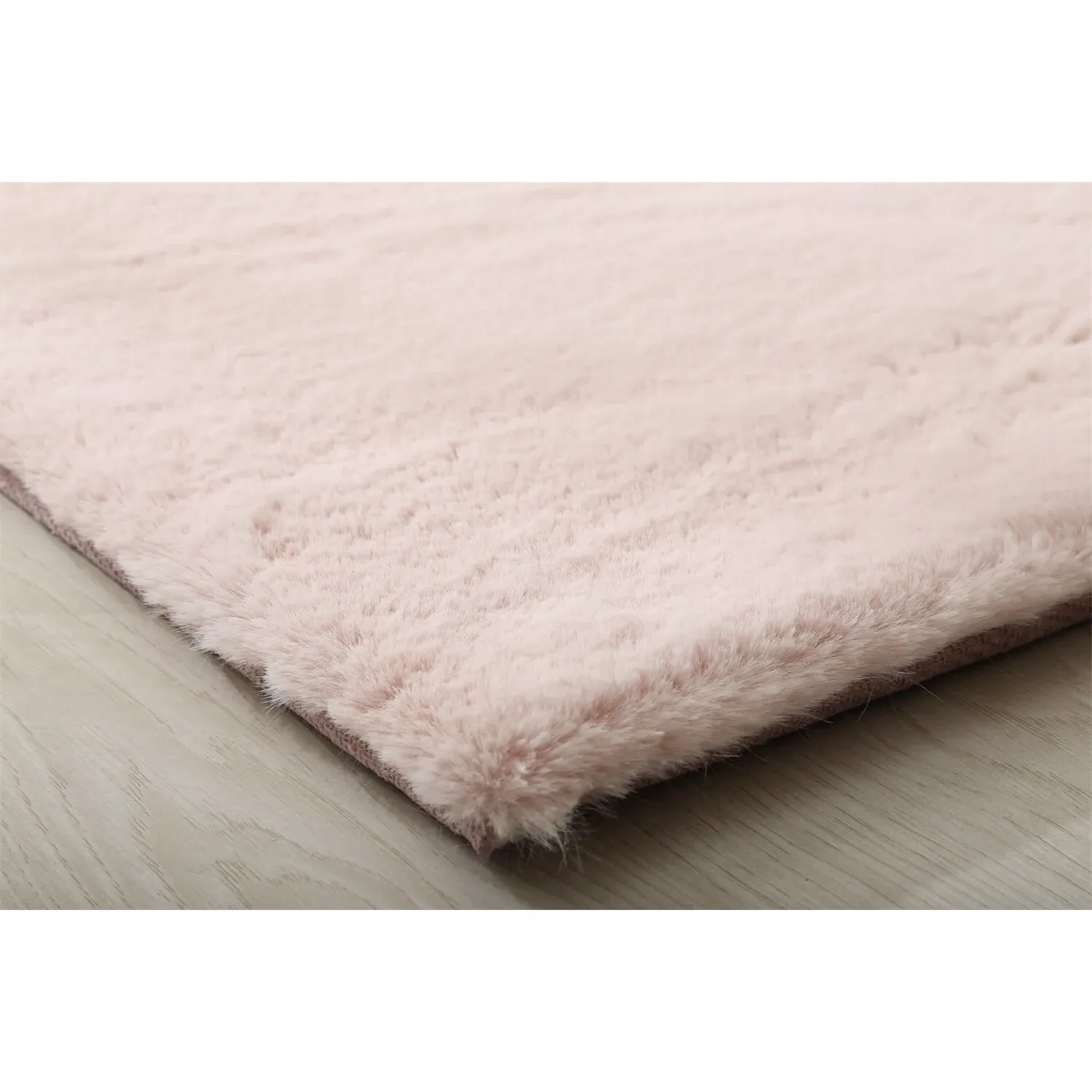 Lux Rabbit Faux Fur Rug - Blossom