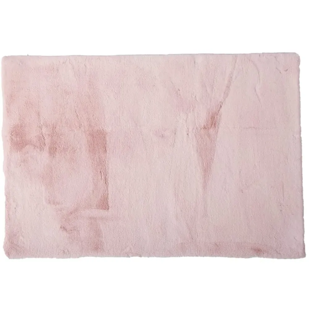 Lux Rabbit Faux Fur Rug - Blossom image