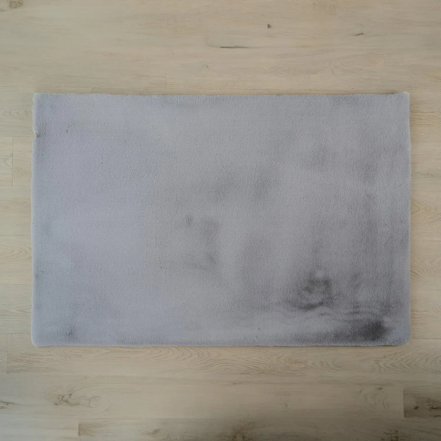 Lux Rabbit Faux Fur Rug - Glacier