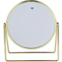Luxe Cosmetic Mirror with 3x Magnification - Gold