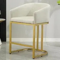 Lyla Bar Stool - Cream, Linen