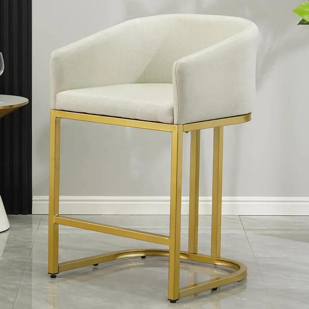 Lyla Bar Stool - Cream, Linen image